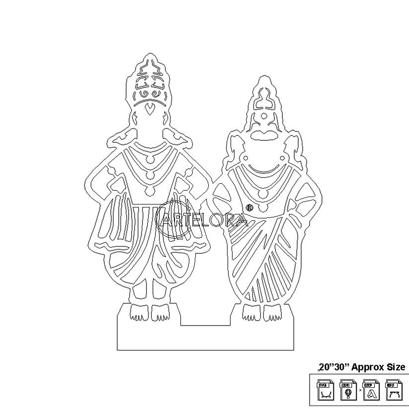 2D Modern Art Vitthal Rukmini – ArtElora