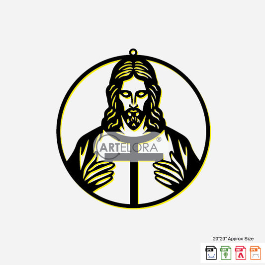 Jesus 2d 2D Modern Art CNC Laser Cutting Wall art Design – Page 4 – ArtElora