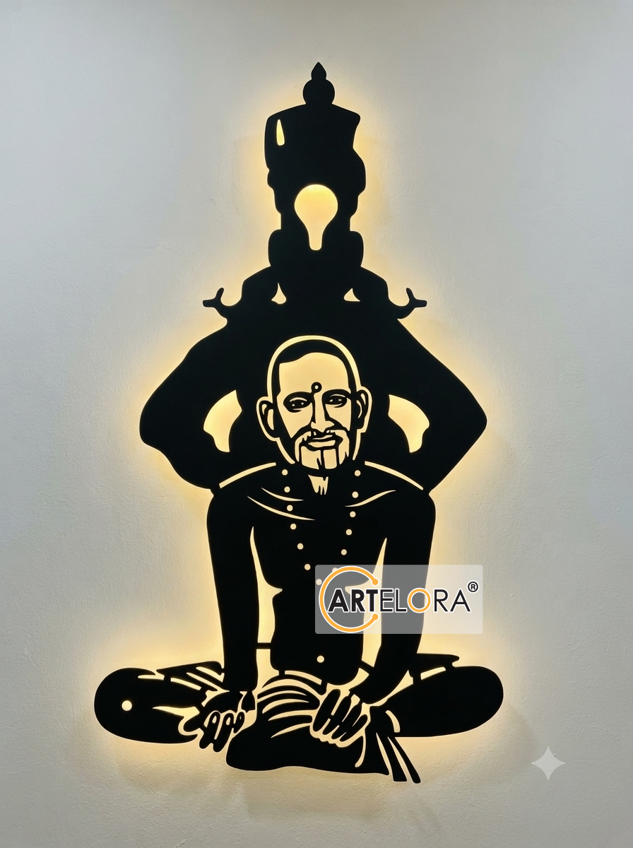 2D Modern Art Gan Gan Ganata Gole (Shri Gajanan) swami Samarth