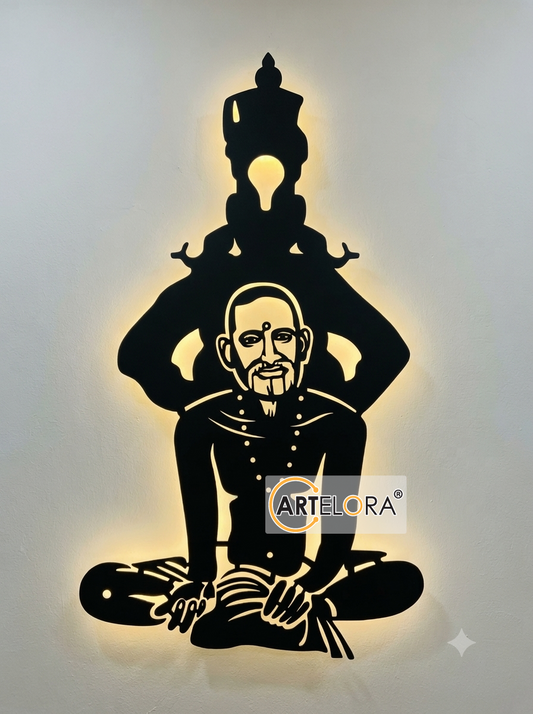 2D Modern Art Gan Gan Ganata Gole (Shri Gajanan) swami Samarth