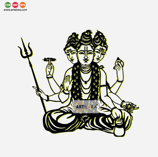 2D Modern Art Dattatreya Swamy (Dattaguru)
