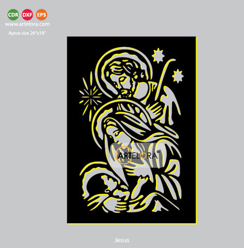 2D Modern Art Jesus Face – ArtElora
