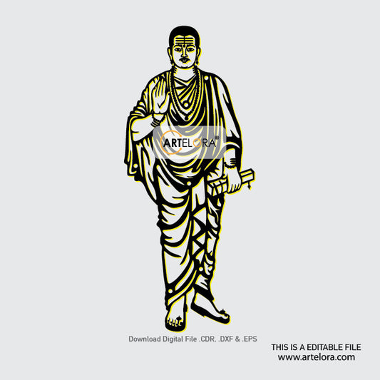 2D Modern Art Mahatma Basaveshwar Maharaj
