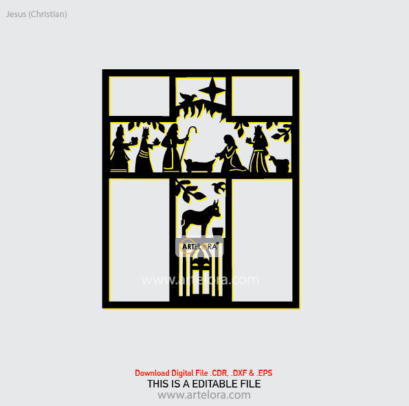 2D Modern Art Jesus (Christian)