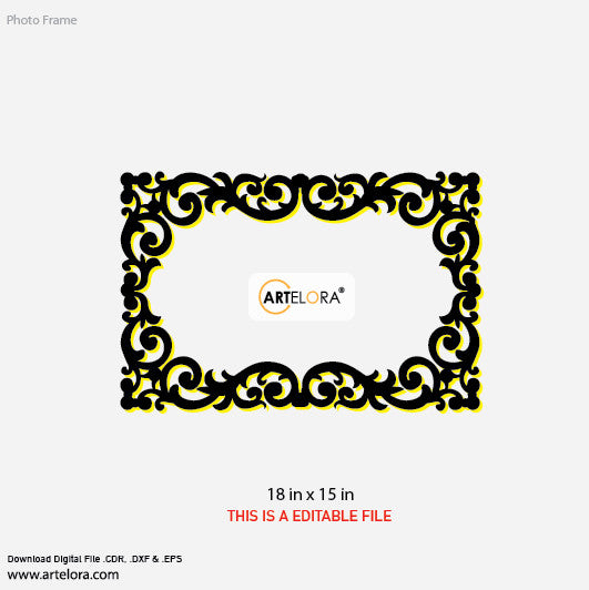 2D Modern Art Photo Frame
