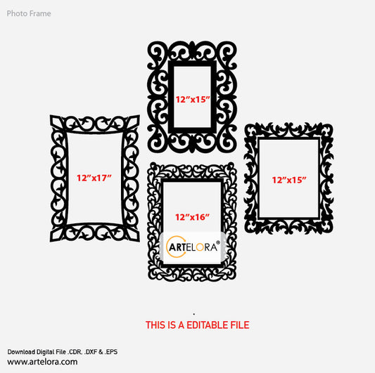Frame 2d Model 2D Modern Art CNC Laser Cutting Wall art Design – Page 2 – ArtElora