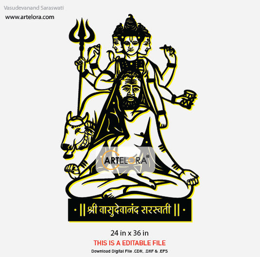 2D Modern Art Vasudevanand Saraswati