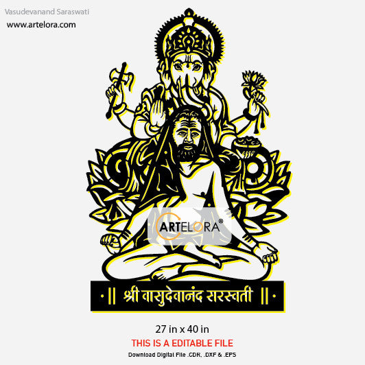 2D Modern Art Vasudevanand Saraswati