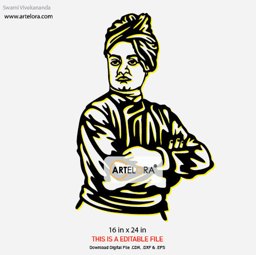 2D Modern Art Swami Vivekananda