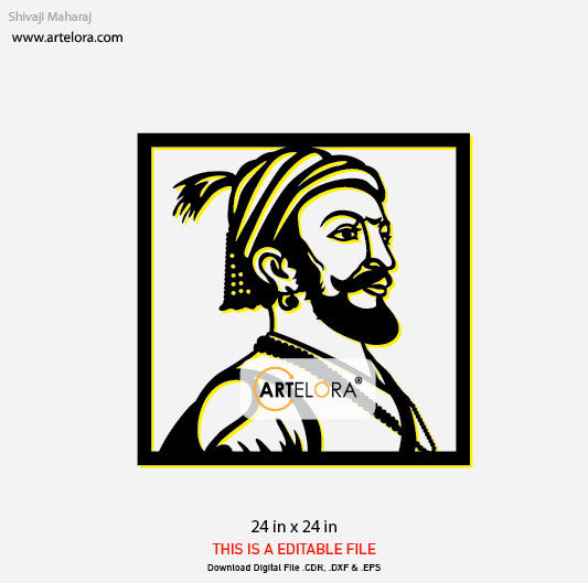 2D Modern Art Shivaji Maharaj