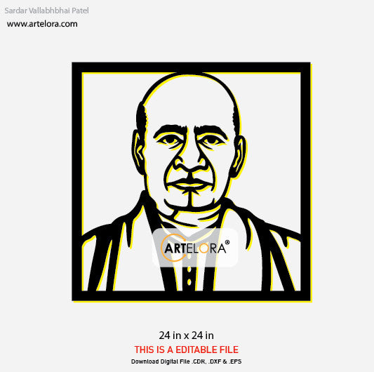 2D Modern Art Sardar Vallabhbhai Patel