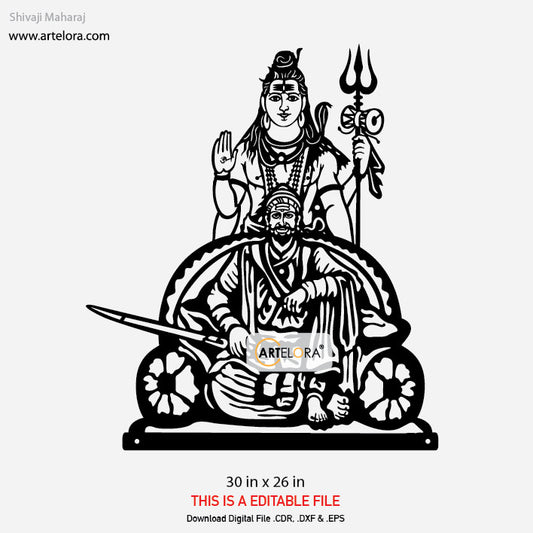 2D Modern Art Shivaji Maharaj