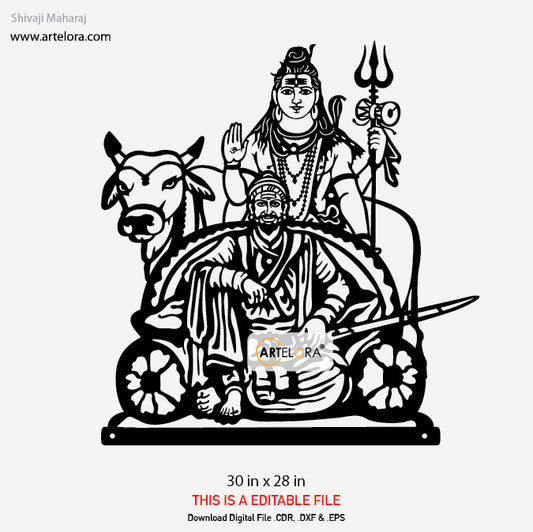 2D Modern Art Shivaji Maharaj