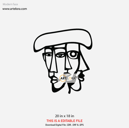 2D Modern Art Modern face