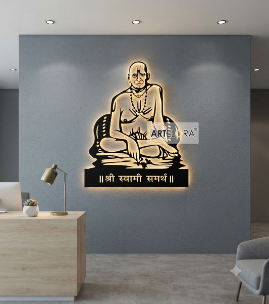 2D Modern Art Swami Samarth Laser Cutting Design