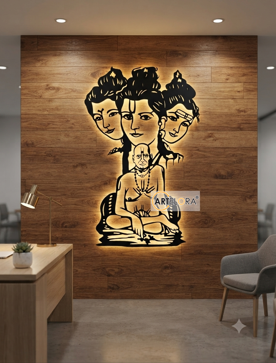 2D Modern Art Swami Samarth Laser cutting