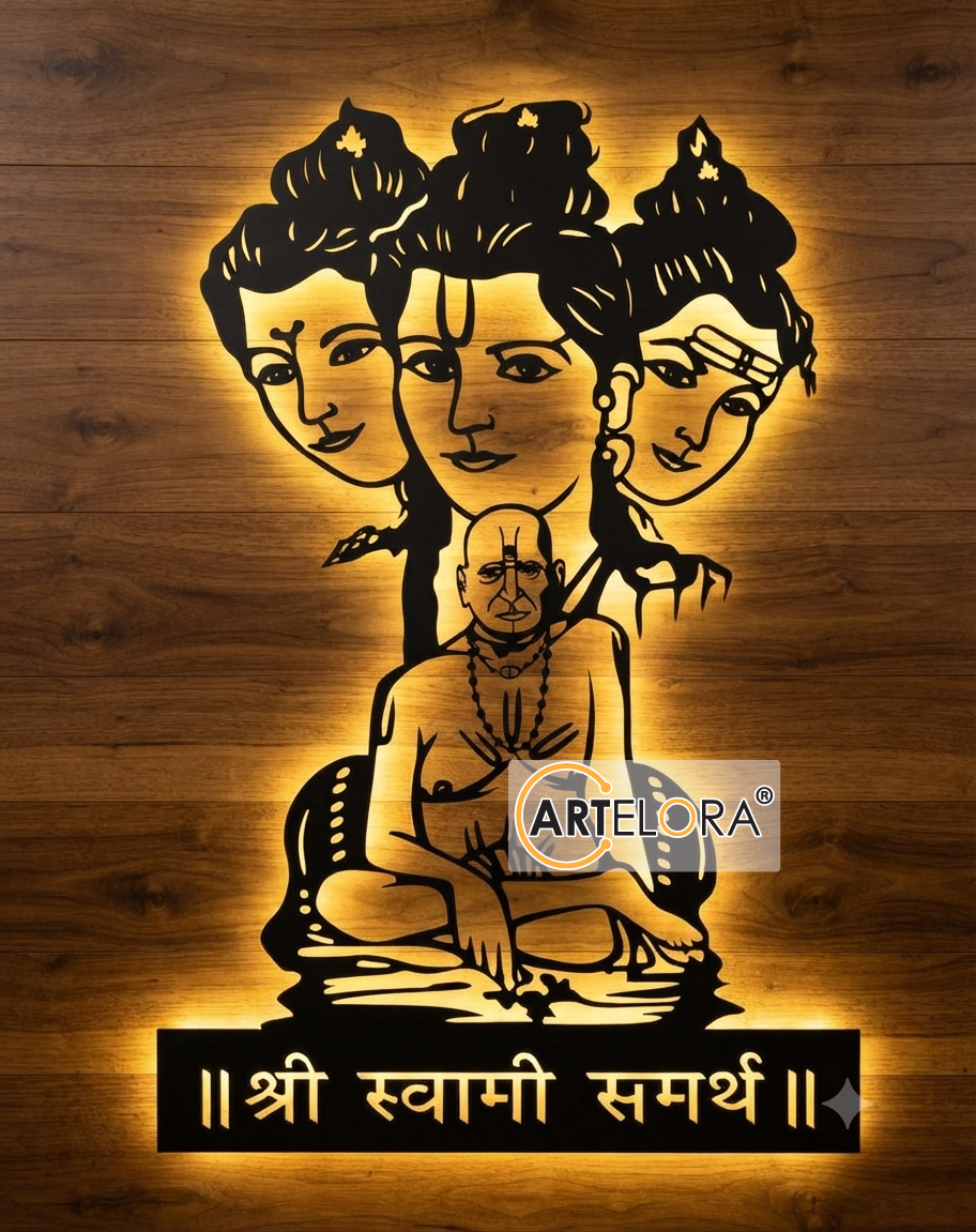 2D Modern Art Swami Samarth Laser cutting