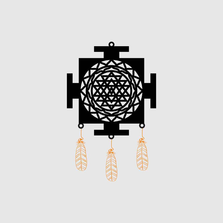2D Modern Art Car Hanging Mantra Laser cutting