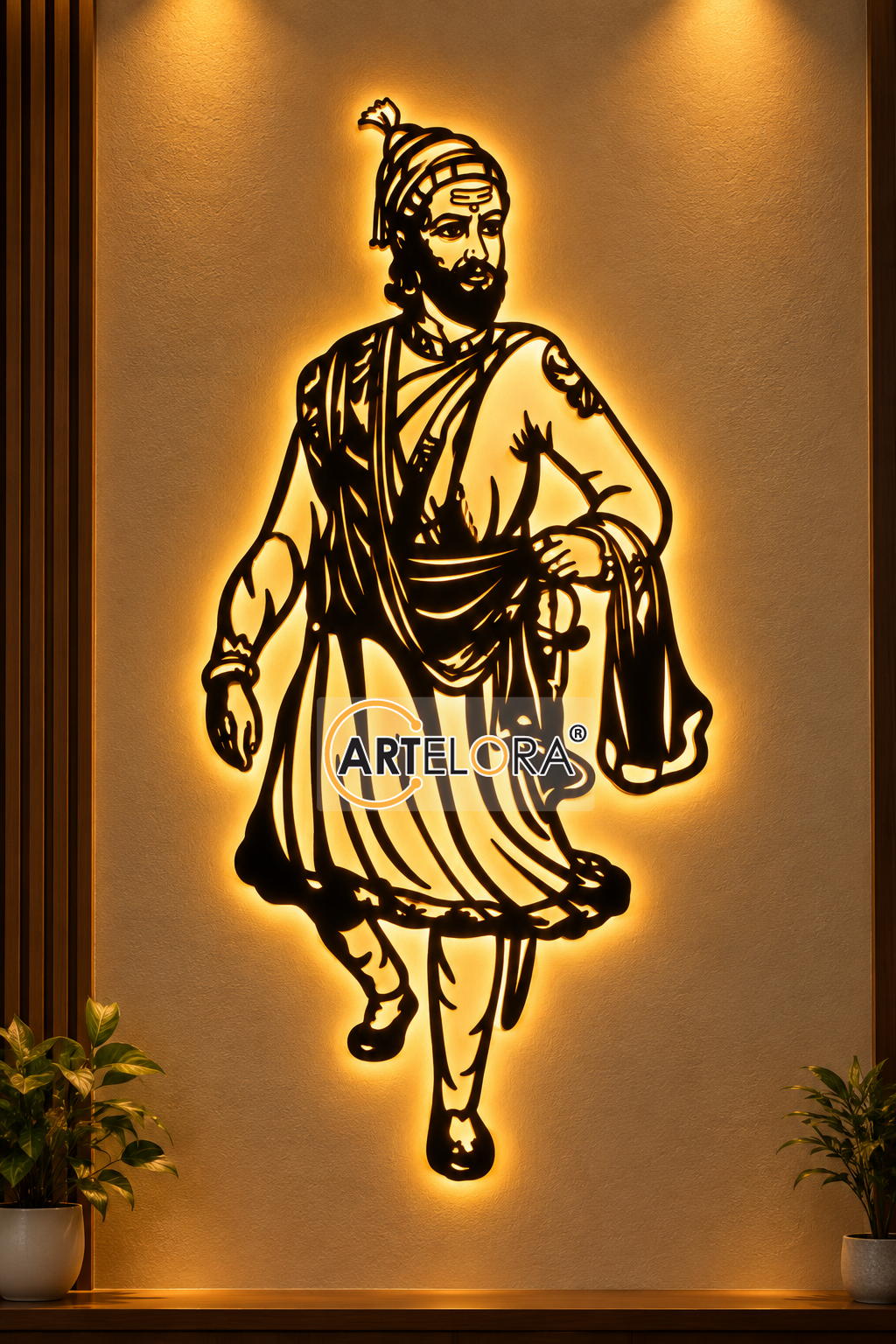 2D Modern Art Shivaji Maharaj Laser Cutting