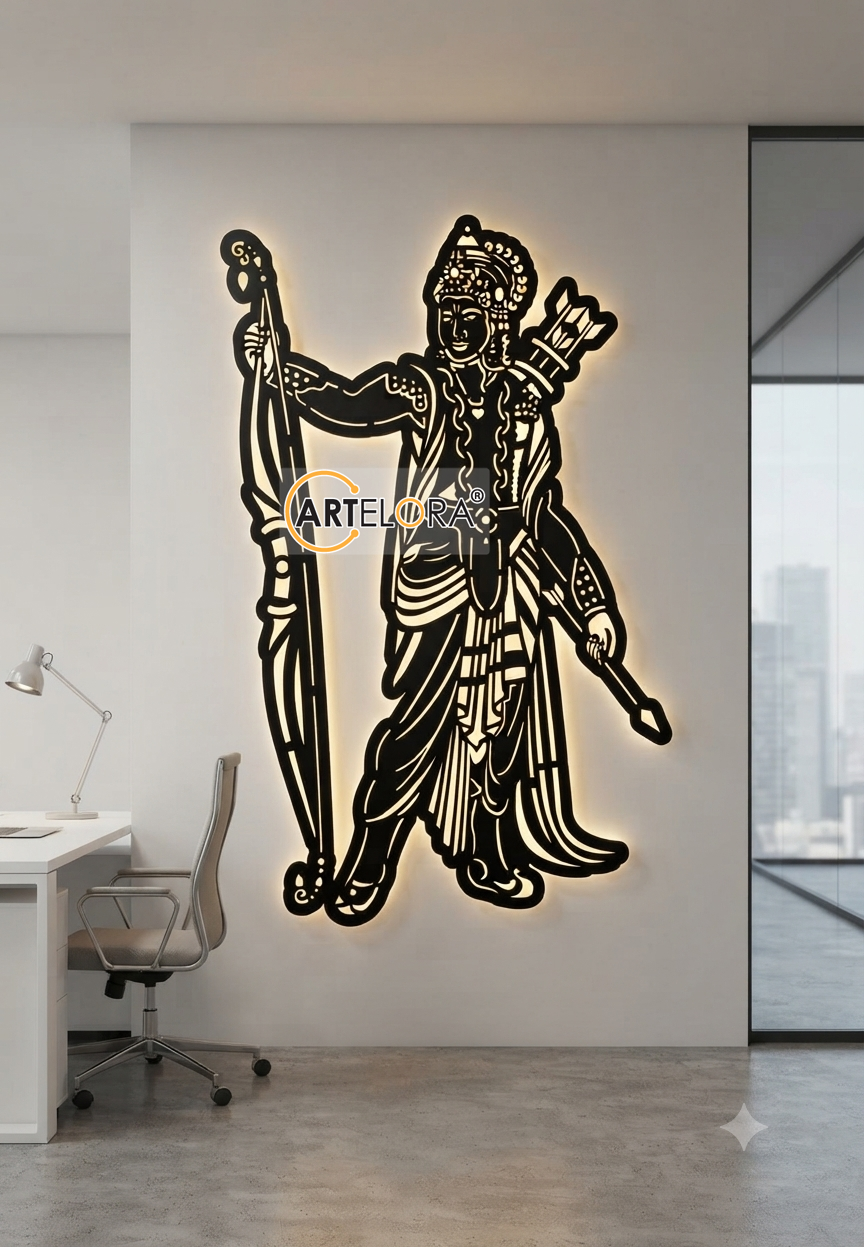 2D Modern Art Jay Shri Ram (Shree Ram Bhagwan-God)