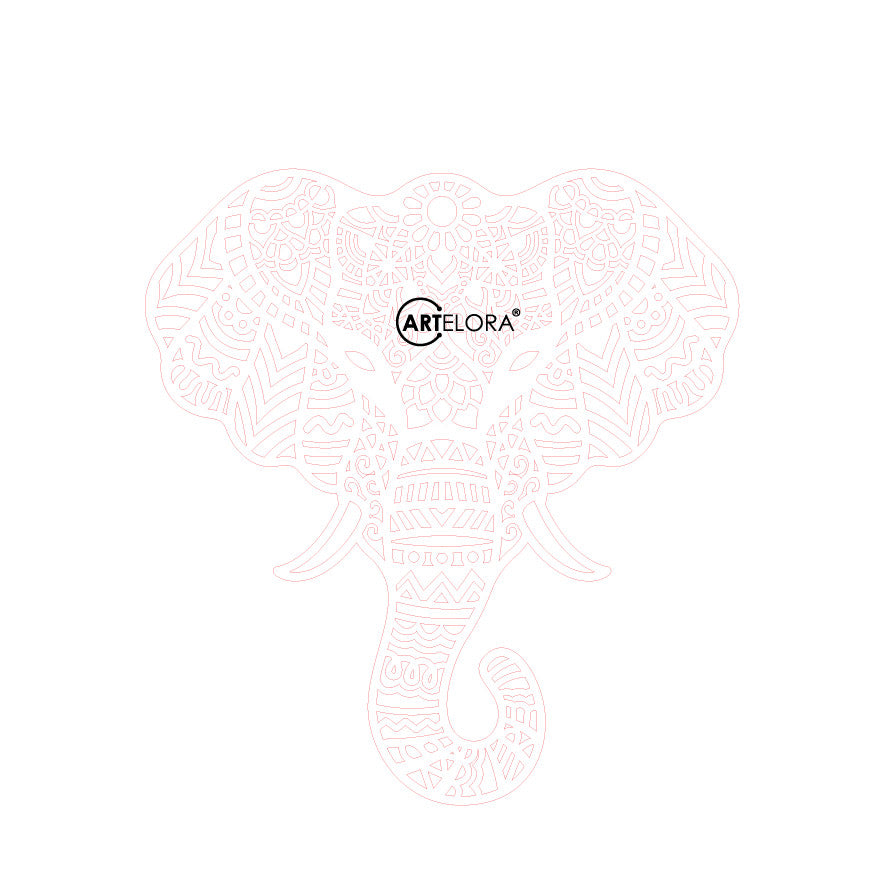 2D Modern Art Elephant