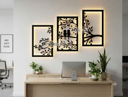 2D Modern Art Love Birds (Love Tree 3 pic)