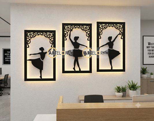 2D Modern Art Dancing Three Girls 3 Pic