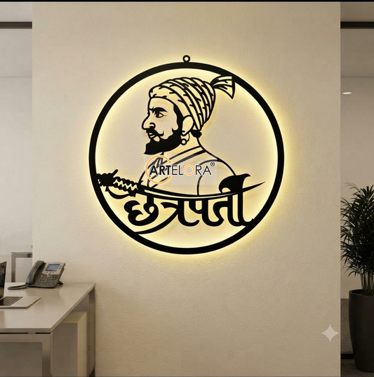 2D Modern Art Shivaji Maharaj wall art laser cutting
