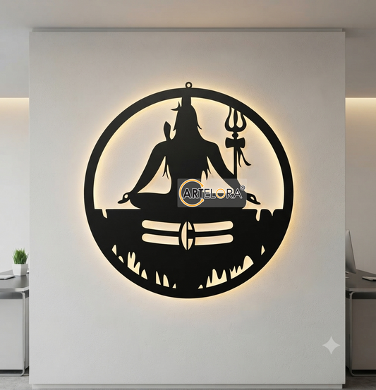 2D Modern Art Shiv (Mahadev) wall art laser cutting
