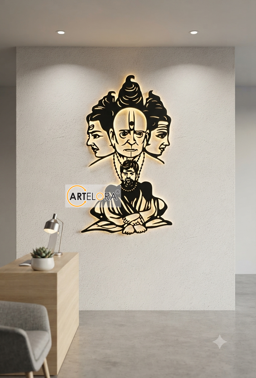 2D Modern Art Shiva Har Shankar Namami (Swami Samarth) Laser cutting