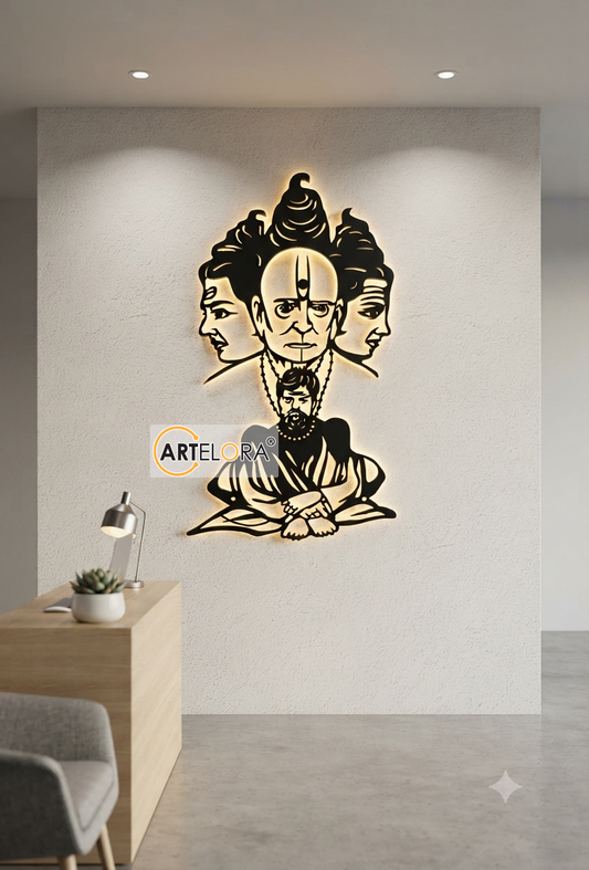 2D Modern Art Shiva Har Shankar Namami (Swami Samarth) Laser cutting