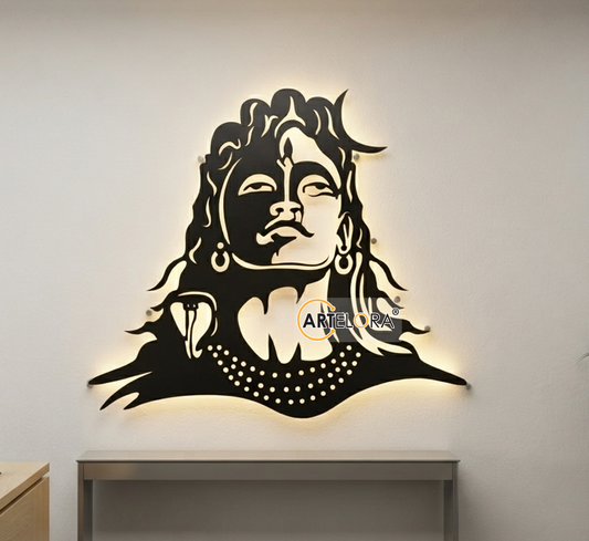 2D Modern Art Shiv (Adiyogi) Laser cutting