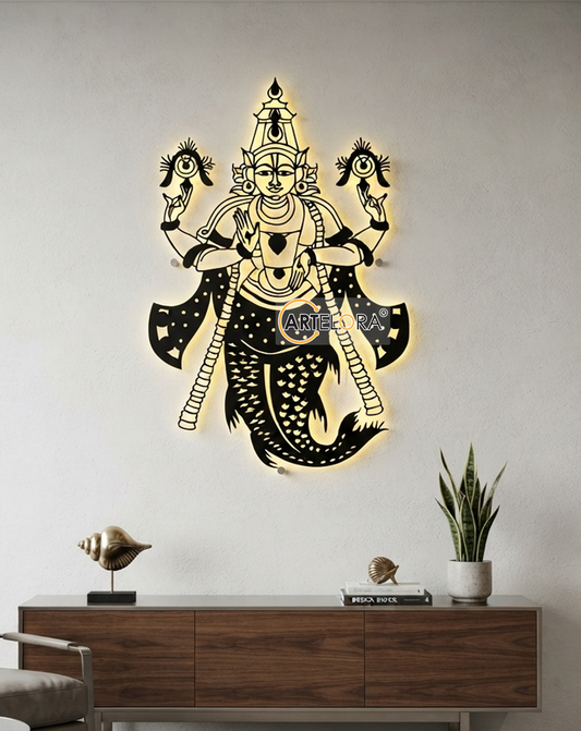 2D Modern Art Matsya Avatar (Vishnu Dashavatara)