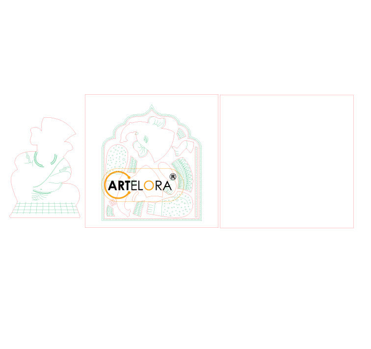 Premium Art Shri Ganesh (20x20)