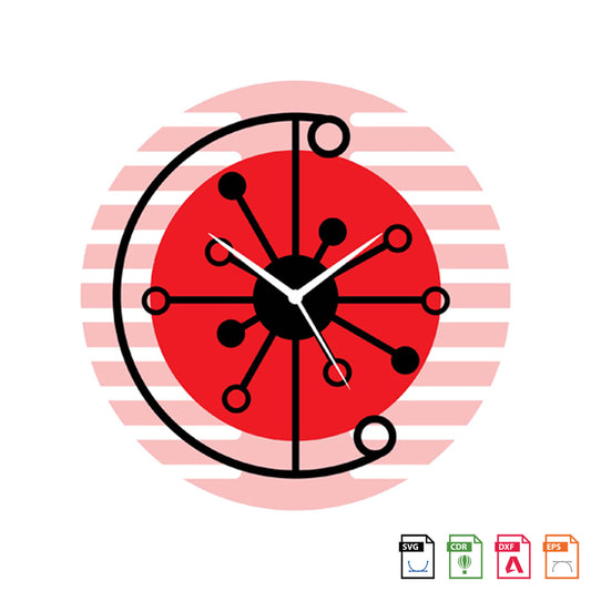 Wall Clock Metal Powder Coated