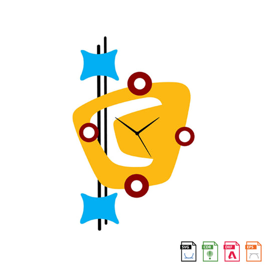 Wall Clock Metal Powder Coated