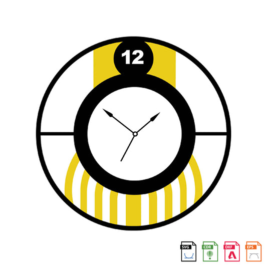 Wall Clock Metal Powder Coated