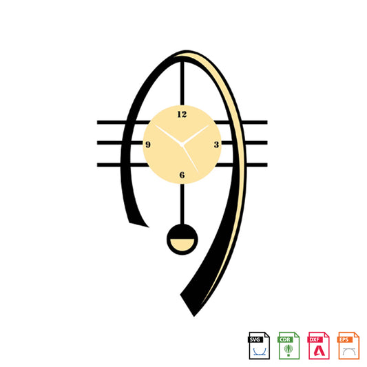 Wall Clock Metal Powder Coated