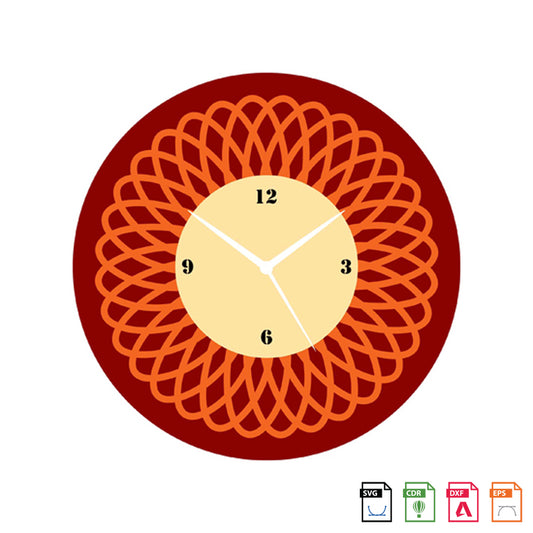 Wall Clock Metal Powder Coated
