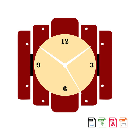 Wall Clock Metal Powder Coated (Acrylic & MDF cutting)