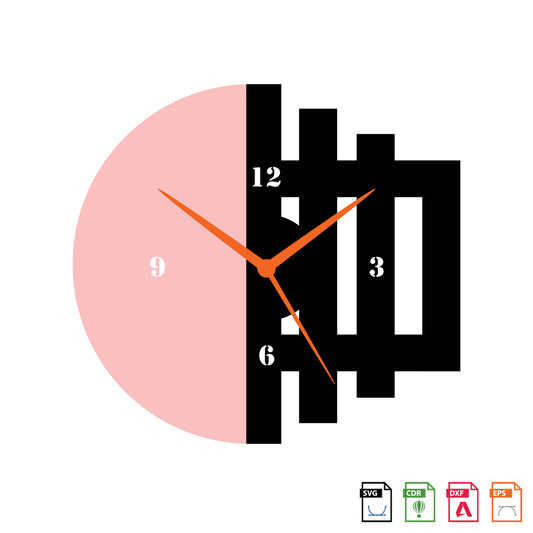Wall Clock Metal Powder Coated (Acrylic & MDF cutting)