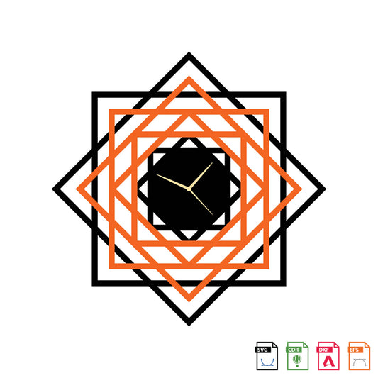Wall Clock Metal Powder Coated (Acrylic & MDF cutting)