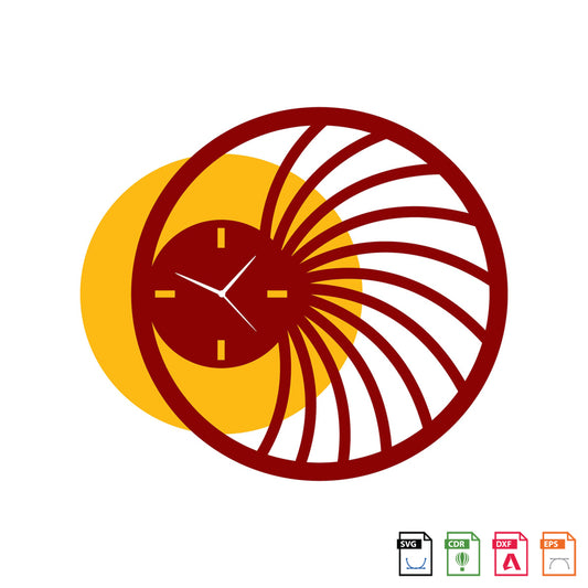 Wall Clock Metal Powder Coated (Acrylic & MDF cutting)