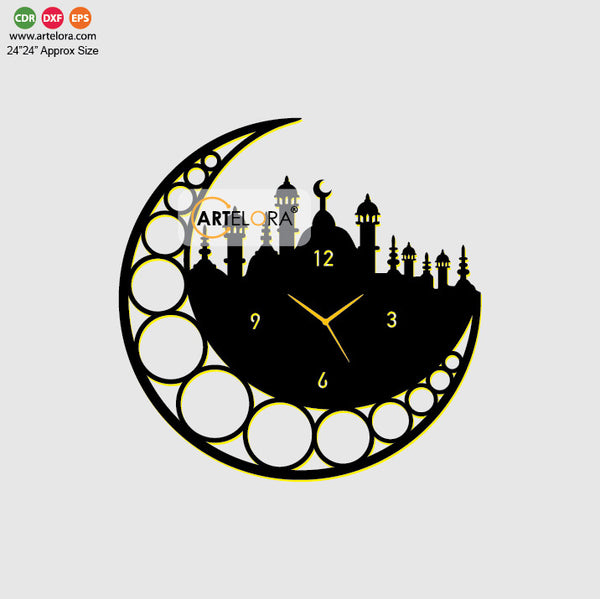 Wall Clock Arabic Calligraphy (Islamic Wall Clock) – ArtElora
