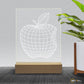Laser Engraving 3D Apple